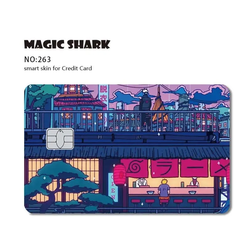 Magic Shark Dog Meme Hunter Stanks 3M מט PVC קדמי מדבקה כיסוי עור לכרטיס אשראי בנקאי