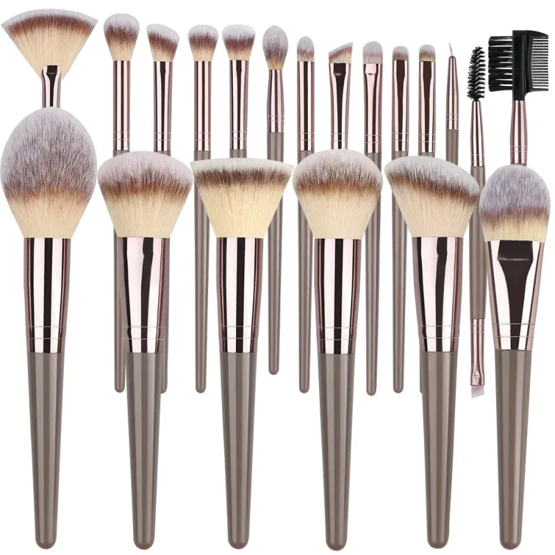 20 τμχ Πινέλα Μακιγιάζ Σετ Soft Synthetic Fiber Eyeshadow Blending Blush Powder Contour Beauty Tool