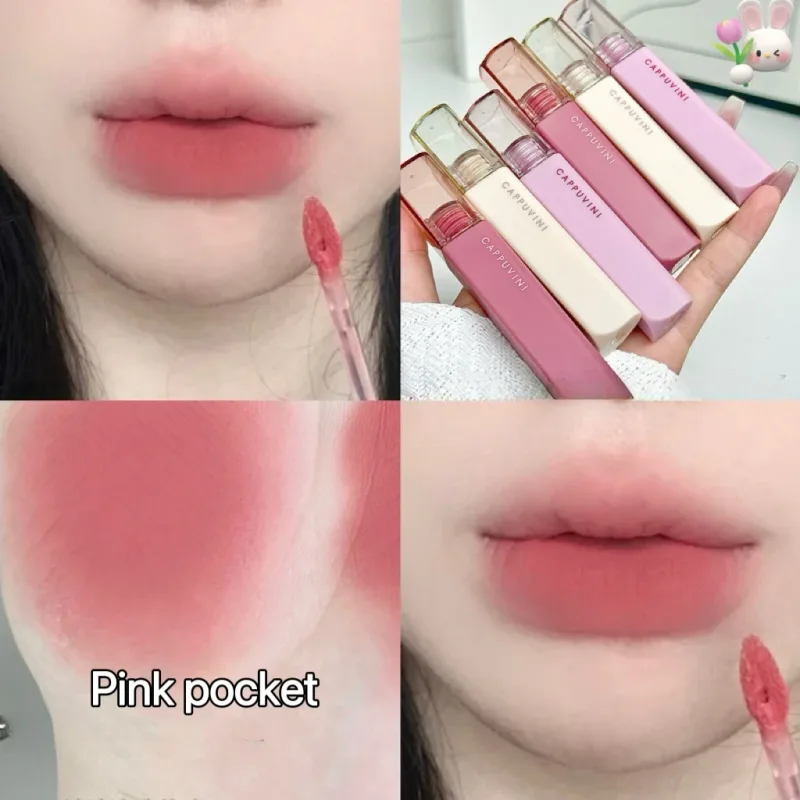 Cappuvini Matte Lip Gloss Χαμηλού κορεσμού Γκρι ροζ υγρό κραγιόν αδιάβροχο αντικολλητικό χωρίς ξεθώριασμα απόχρωση χειλιών Κορεατικά καλλυντικά μακιγιάζ