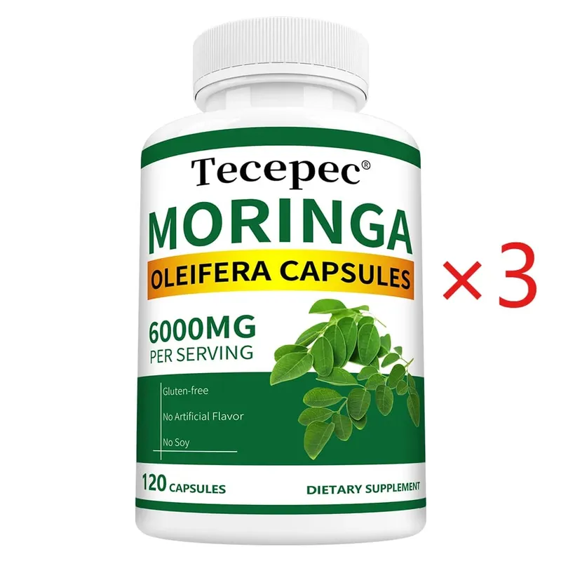 Βιολογικές Κάψουλες Moringa 6000mg Αντιοξειδωτικό Ενισχύει την Ενέργεια και τον Μεταβολισμό Υποστήριξη Ανοσοποιητικού Πεπτικού Υγεία Εγκεφάλου και Καρδιάς