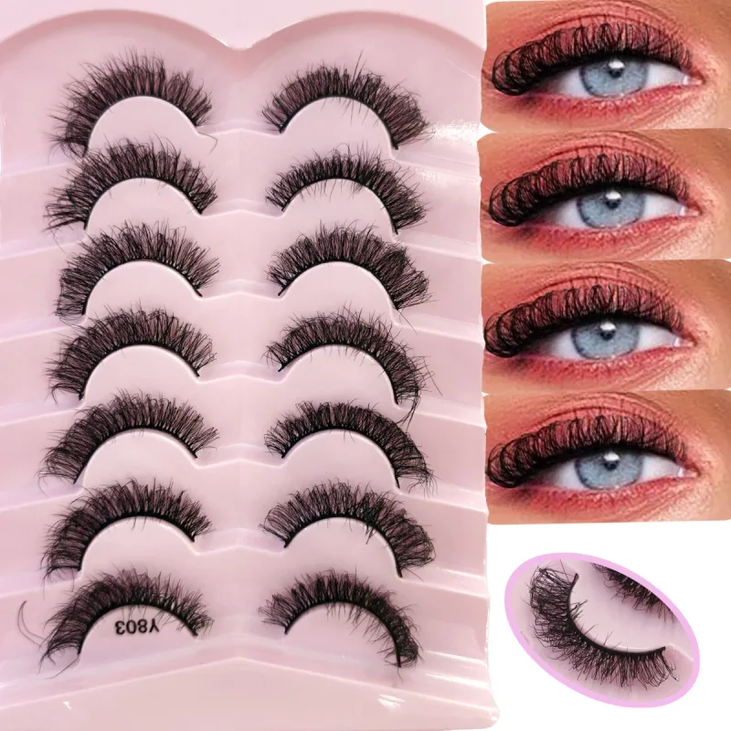 Fluffy Lashes Mink False Eyelashes Thick Cat Eye Makeup Long Natural Volume 3d Eyelashes Extension Χονδρική Βιζόν Βλεφαρίδες