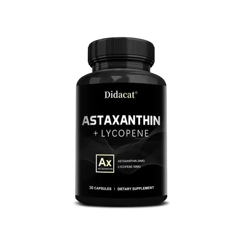 Icelandic Astaxanthin 24mg + Lycopene 50mg Heart Brain Joint Immune Antioxidant Dietary Supplement - 120 Capsules