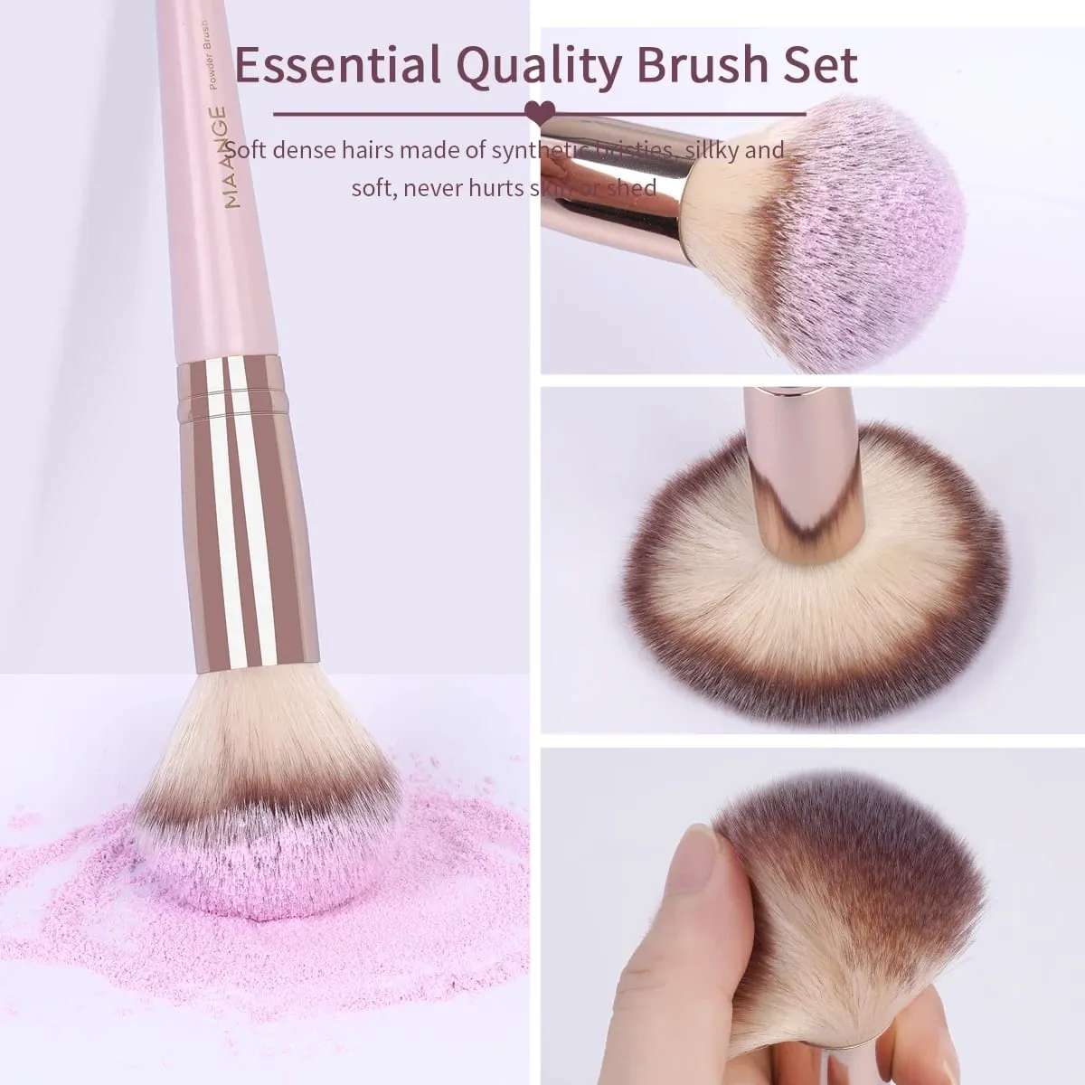 20 st Professionell Makeup Borste Set med förvaringspåse Foundation Brush Powder Brush Ögonskuggsborste Basic Makeup Borstar