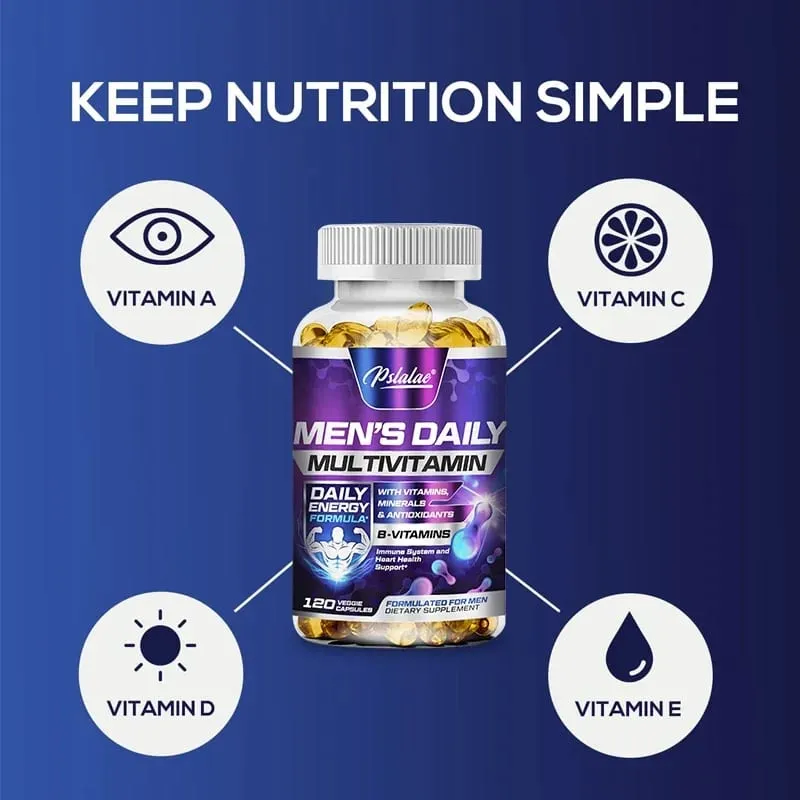 Men's Multivitamin Supplement-Daily Multivitamins and Nutrients To Support A Healthy Active Lifestyle Energy Heart Brain Health