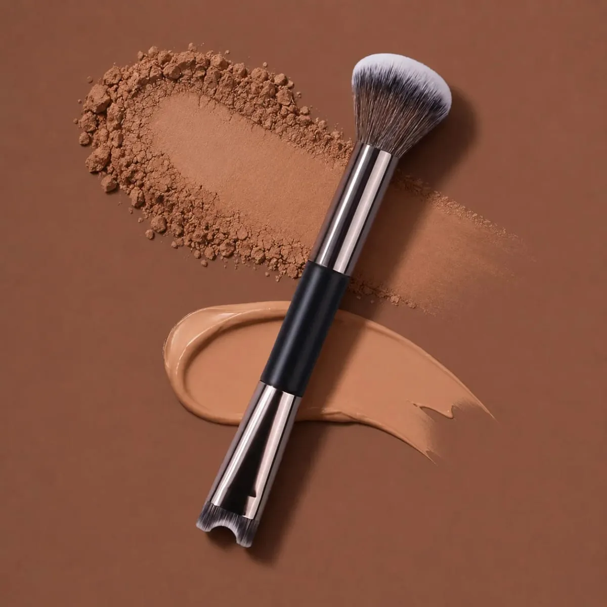 Ilong Contour U-Shaped Makeup Brush Dual-End Nose Shadow Makeup Brushes Eyeshadow Contour Face Highlighting Brush Mga Tool sa Kosmetiko