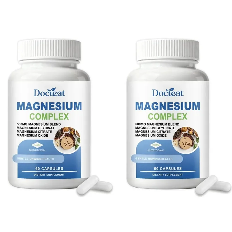 Κάψουλες Docteat Magnesium Complex με 500mg μείγμα μαγνησίου υποστηρίζει την υγεία των νεύρων και τον ενεργειακό μεταβολισμό καθημερινά 60 κάψουλες — image 8