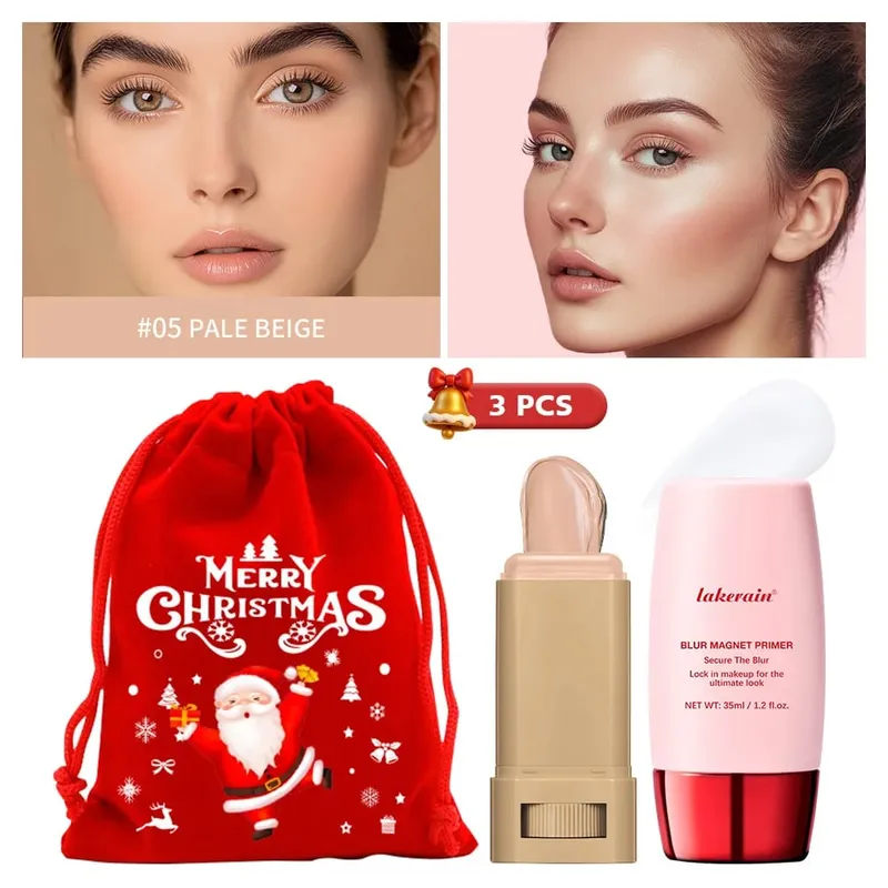 Blur Magnet Primer & Eraser Foundation Stick Μακράς διάρκειας Πόρων Ελαχιστοποιώντας Λάδι Μακιγιάζ Ομαλού Προσώπου Ματ Χριστουγεννιάτικο Δώρο
