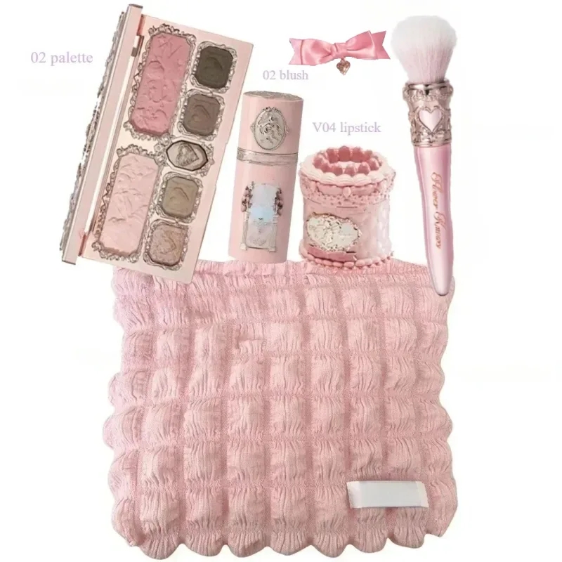 Strawberry Cupid Makeup Gif Box Eyeshadow Liquid Cheeks Red Lips Clay Powder 9pcs/ set