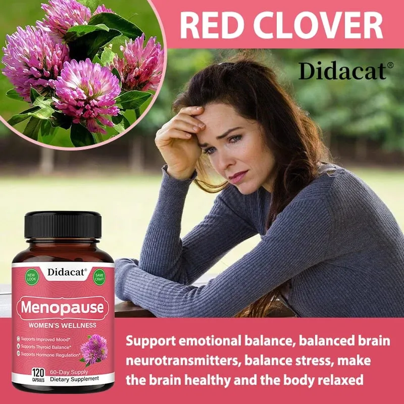 Menopause Relief Capsules - Improves Metabolism Support Weight Management Hot Flashes Night Sweats Mood Supplements for Women
