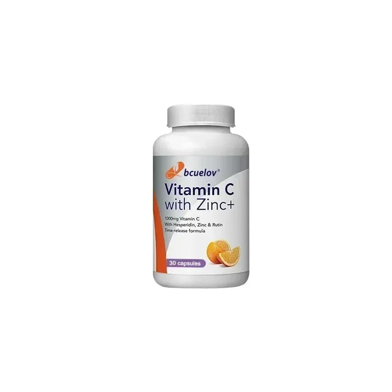 Organic Vitamin C + Zinc Capsules High Absorption Immune Support Antioxidant Collagen Health Supplement - 30/60/120 Bilang