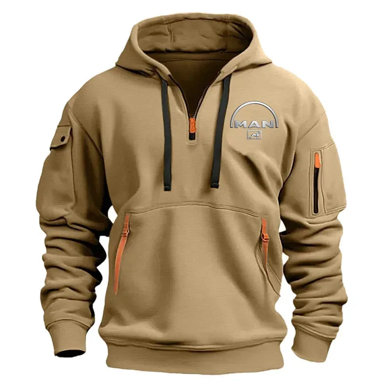 Herensweaters met capuchon met halve rits Bedrukking Nieuwe lentetrui Sporttop Mannelijke hiphopstraat oversized hoodies