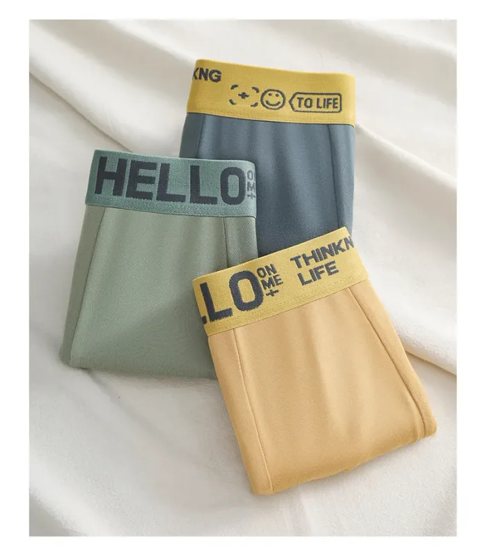 1pcs Men's Boxer Briefs Male Sport Shorts Teenager High Stretch Underwear Breathable Fashion Soft Comfortable Underpant