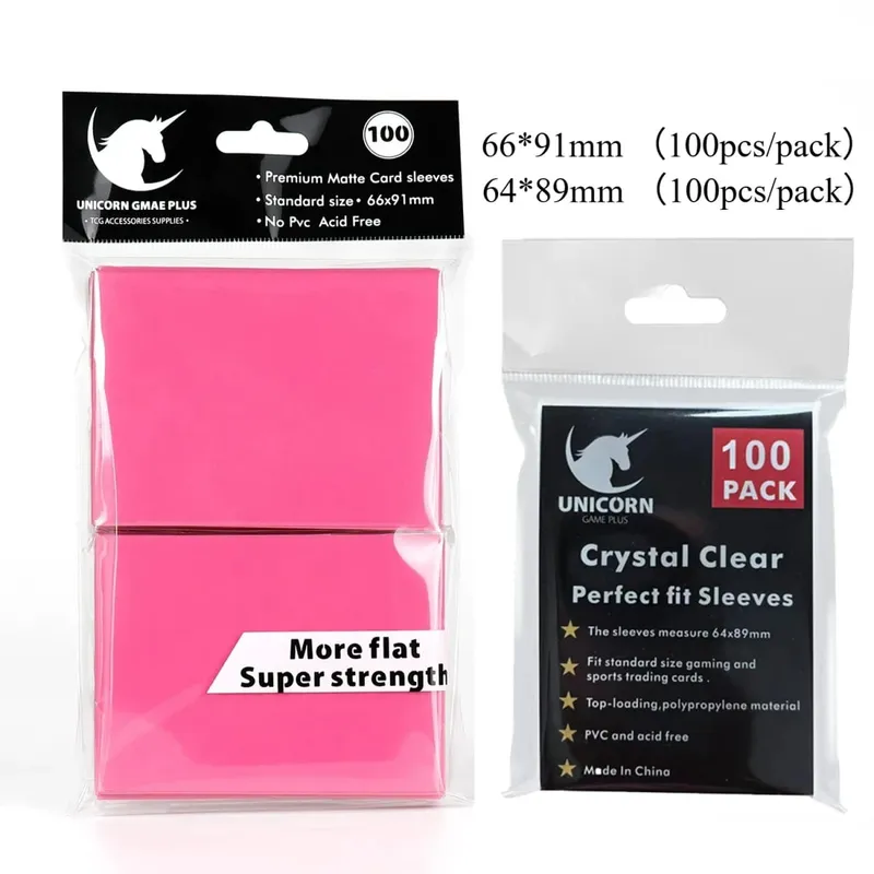 200PCS Card Sleeves Εμπορικές κάρτες Διπλής στρώσης Ματ μανίκια κάρτας τυπικού μεγέθους για Pokemon MTG Baseball Sport Card Game