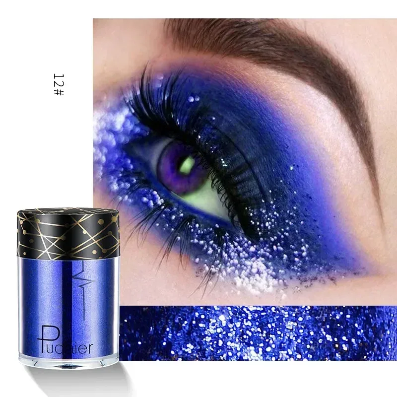 Νέα Glitter Eye Shadow Professional Makeup Monochrome Shining Eyeshadow Sequins Universal Party Cosmetic