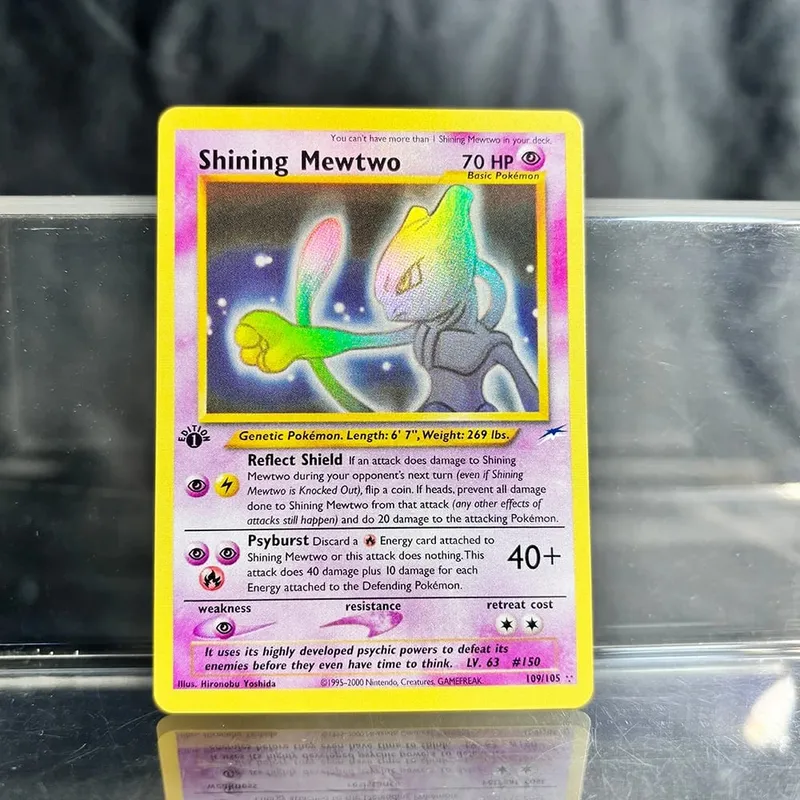 אוסף משחקי מסחר הולוגרפי PTCG כרטיסי פרוקסי Charizard Pikachu Mew EX Singl PKM Foil Cards Gengar VMAX Skyridge (SK)