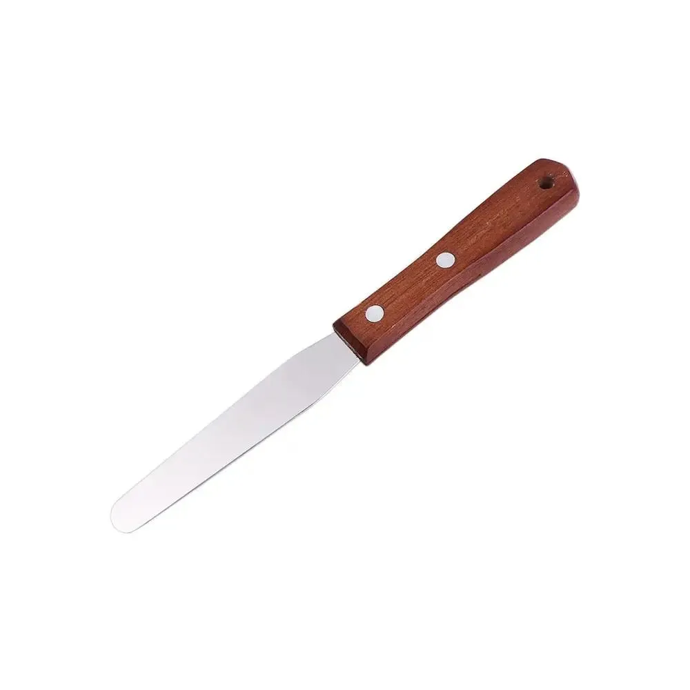 Kitchen Gadgets Stainless Steel Butter Scraper 8 Inch Comfortable Grip Cake Icing Spatula Rust-proof Jam Spreader Bread
