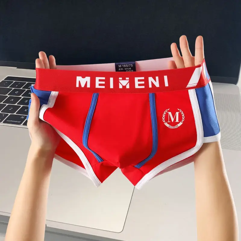 [Bloom the love] Color Block 1pcs/3pcs Boxer Men Underwear Cotton Breathable Boxershort Mens Boxers Briefs Man Sports M-3XL M-SN