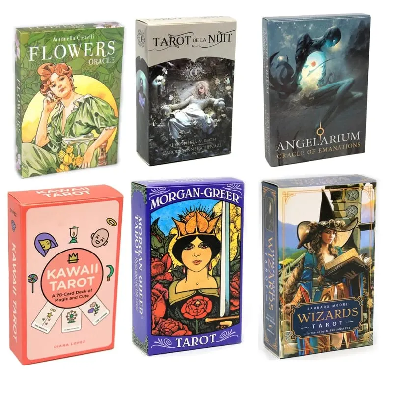 Magan Tarot Cards Deck Pagan Cats Oracle Cards Mga Board Game Arcanum Tarot De La Nuit Manara Wizards Morgan Greer Kawaii