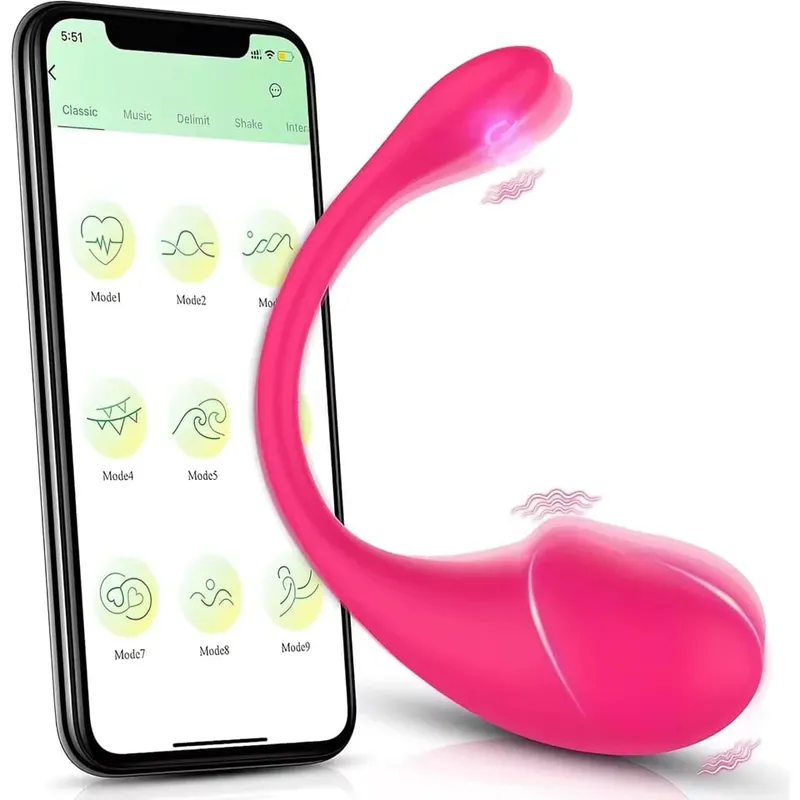 רטט ביצה לנשים לביש בקרת אפליקציה אלחוטית G Spot ממריץ נרתיקי אנאלי לעיסוי צעצוע מין לזוגות