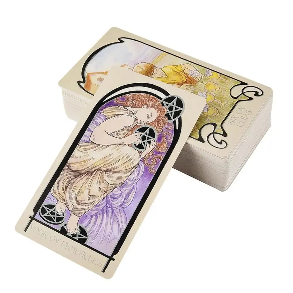 Επιτραπέζια παιχνίδια Ethereal Visions Tarot Cards A 80 Deck μυστηριώδη μαντική τράπουλα ταρώ για γυναίκες κορίτσια