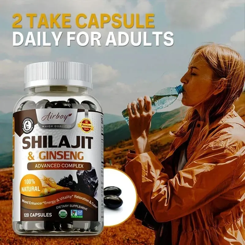 Shilajit & Ginseng - Energy & Vitality Support Improve Mental Clarity Immune Support Increase Endurance Muscle Growth