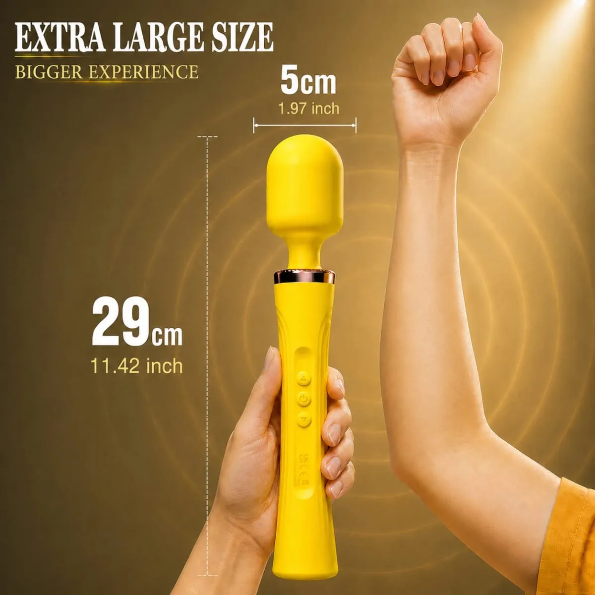 29cm Large AV Wand Vibrator Super Powerful Rechargeable Silicone Adults Sex Toy for Women Strong Vibration Personal Massager