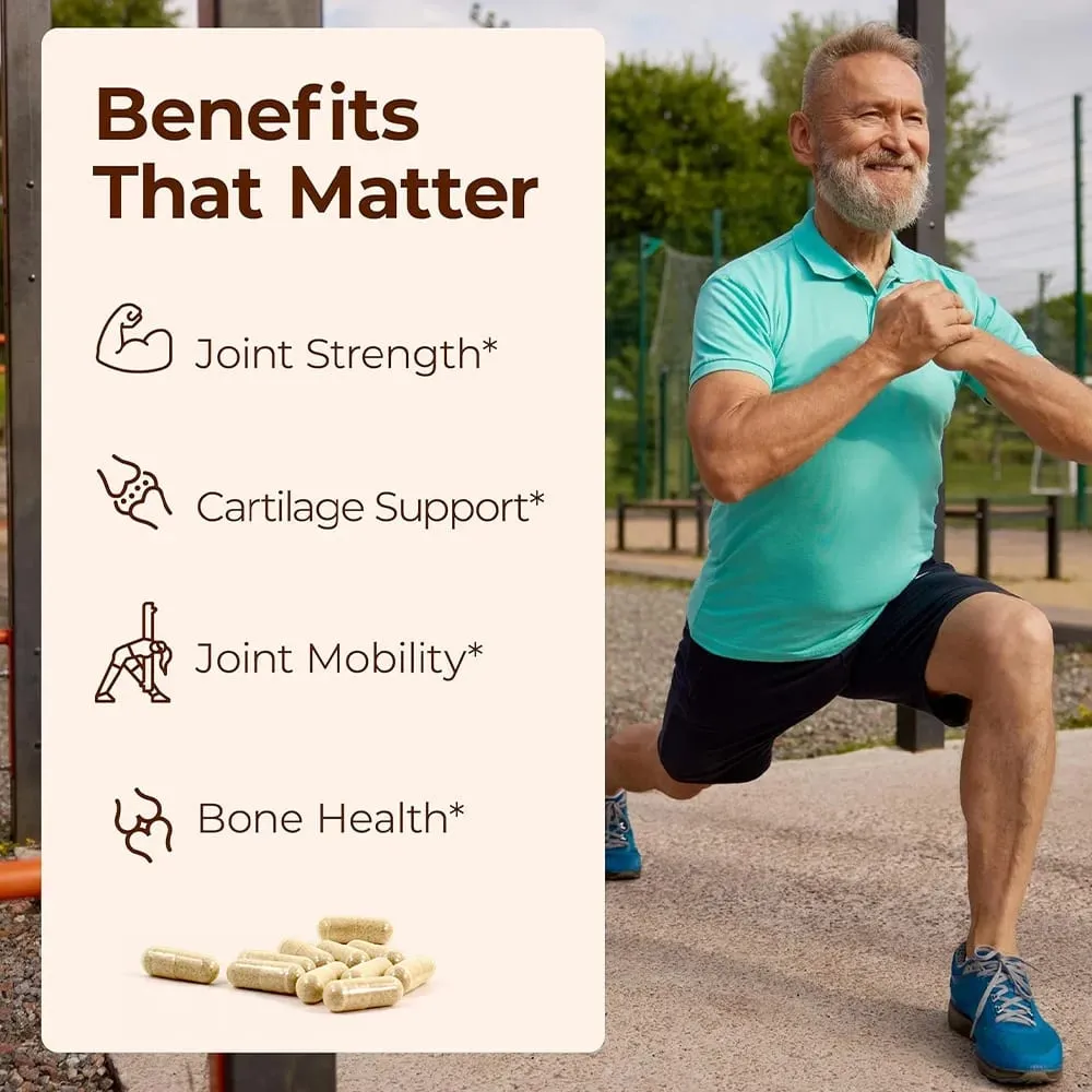 Glucosamine Chondroitin Extra Strength Capsules Joint Support Antioxidant Immune Support Supplement for Adults