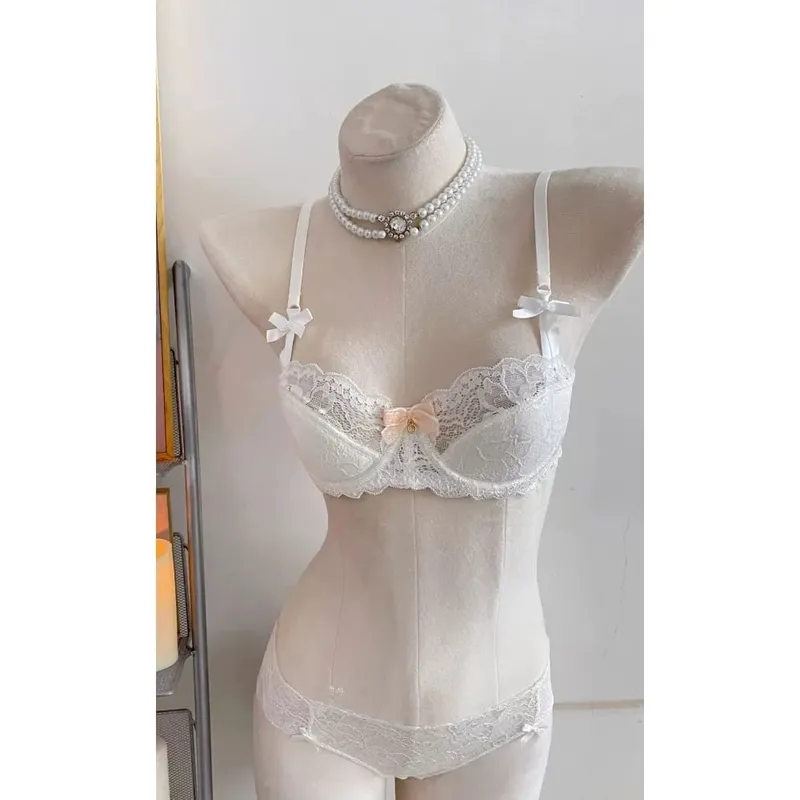 Δημοφιλές Σετ σουτιέν με δαντέλα Pure Desire 32‑38AB Underwire μεγάλο μπούστο Ελαχιστοποιητής Push Up Side Support Εσώρουχα για νεαρά κορίτσια Καθημερινά ρούχα