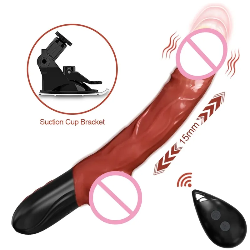 דחיפה אוטומטית G Spot דילדו מכונות מין כוס יניקה ויברטור 10 מצב רטט דגדגן נרתיק גירוי אנאלי צעצועים למבוגרים
