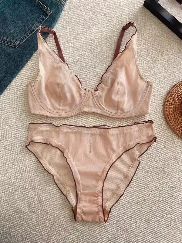 New Arrival Γυναικείο Σετ σουτιέν Full Cup Ultra Thin Minimizer Sexy Support Anti-Saging Side Slim ABCD Everyday Comfort Σετ εσωρούχων