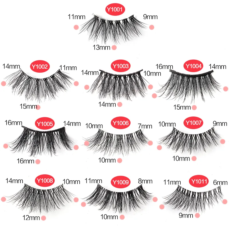 Half Eye Lashes Cat Eye Lashes 3/5/10 Ζεύγη ψεύτικες βλεφαρίδες Αφράτη απαλή φυσική εμφάνιση Clear Band 3D Mink Lashes Extension Μακιγιάζ