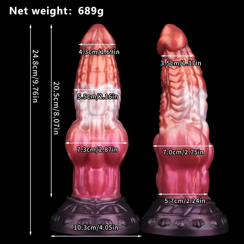 Διπλό στρώμα σιλικόνης Fantasy Dog Knot Dildo Blue Butt βύσμα με κορόιδο πρωκτικό διαστολέα Αυνανικό παιχνίδι σεξ για ενήλικες 18+
