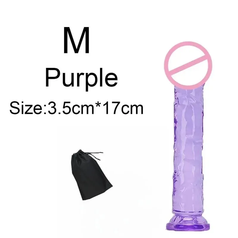 Σούπερ φθηνό 6 μεγεθών Ρεαλιστικό Soft Jelly Dildo Butt Prig βύσματα Παιχνίδι σεξ ενηλίκων για γυναίκες και άνδρες Κολπικός και πρωκτικός αυνανισμός