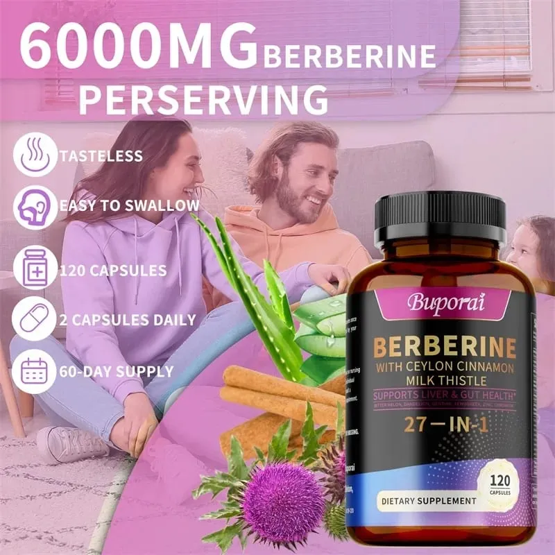 Berberine Ceylon fahéjas máriatövis-kiegészítők – elősegíti a máj és az emésztés egészségét, támogatja a sejtenergiát és a regenerációt