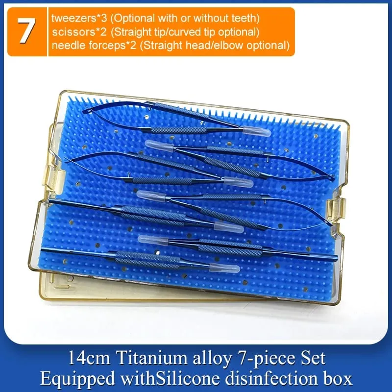 4 חלקים/סט של מכשירי מיקרוכירורגיה עיניים 12/16/18 ס"מ מספריים+מחזיק מחט+פינצטה כלי ניתוח מפלדת אל חלד