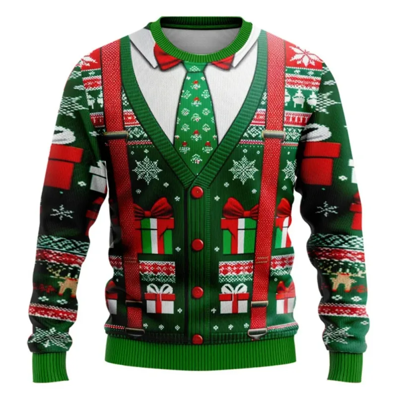Ngộ nghĩnh Giáng Sinh Áo Len Nam Nữ Chui Đầu Xmas Áo Xấu Xí Đồ Họa Y2k Quần Tây cho Ngày Lễ Đảng Rời Quần Áo Nam
