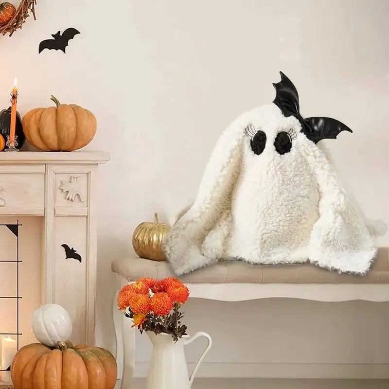 Ghost βελούδινο μαξιλάρι Χαριτωμένο βελούδινο Ghost Διακόσμηση σπιτιού Γεμιστά αποκριάτικα βελούδινα παιχνίδια Χαριτωμένα φάντασμα βελούδινα παιχνίδια Soft λούτρινα φάντασμα για