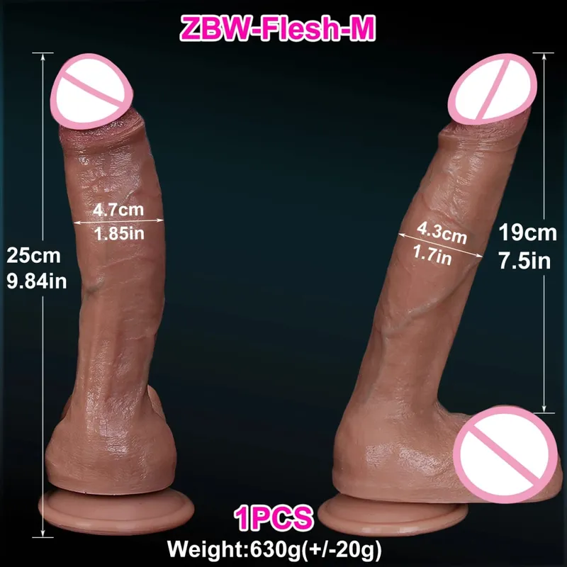 S M L רך ריאליסטי אנאלי גדול דילדו כפול סיליקון כוס יניקה Glans פין צעצועי מין לגברים נשים גיי אוננות אורגזמה זין