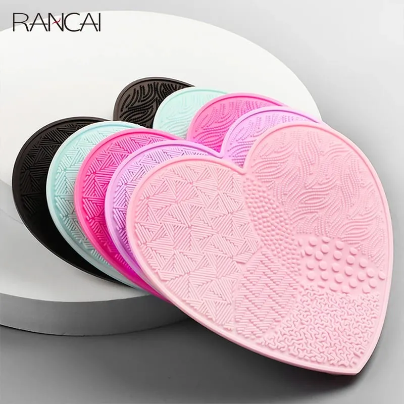 Scrubbing Pad Makeup Brushes Naglilinis ng Silicone Gamit ang Suction Cup Love Cleaner Paghuhugas ng Cosmetic Brush Tool para sa Kagandahan