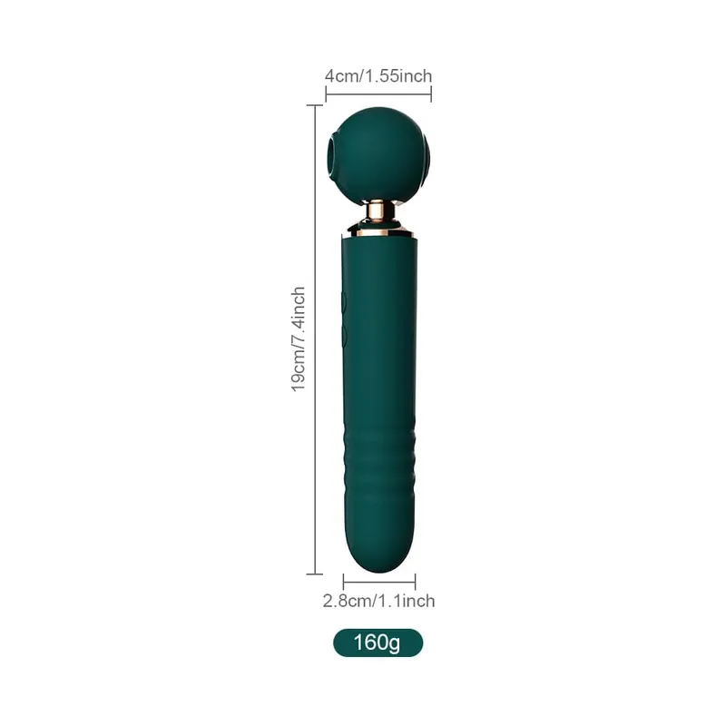 Powerful Av Magic Wand Vibrators For Women 3in1 Sex Toys Telescopic Dildo G Spot Stimulator Tapping Clitoris Sucker And Massager