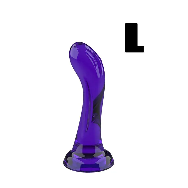 Καμπυλωτό ρεαλιστικό Dildo με ισχυρή βεντούζα, μαλακό εύκαμπτο σεξουαλικό παιχνίδι με σημείο G για γυναίκες άντρες Μαύρο μωβ Clear Lifelike Dillo