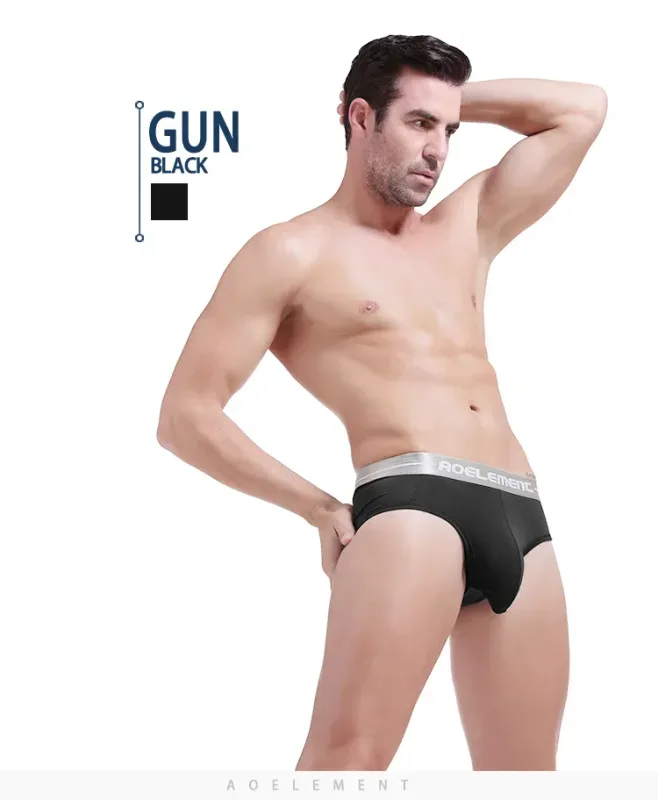 1pc Modal capsule lift U convex men's underwear bullet separate ice silk capsule pouch briefs