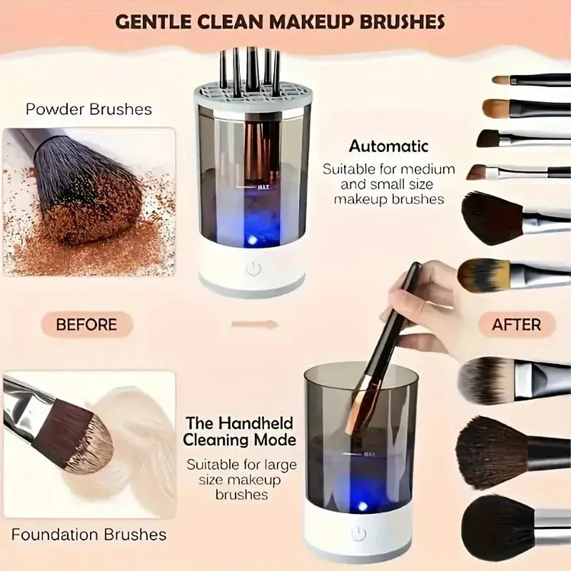 USB Powered Makeup Brush Cleaner At Dryer Walang Amoy na Libreng Plug And Play na Mahalagang Beauty Tool Para sa Mga Cosmetic Brushes