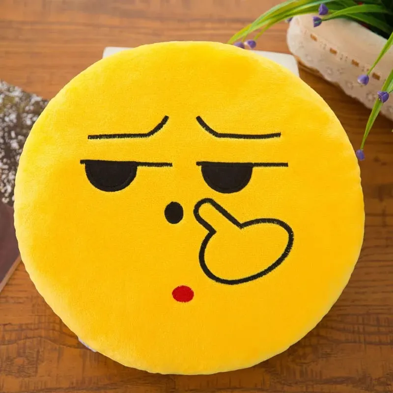32 ס"מ Meme Emoji סמיילי פנים כרית קטיפה סופר חמודה כרית חיבוק רכה לשינה מנוחה וכרית - מתנת צעצוע
