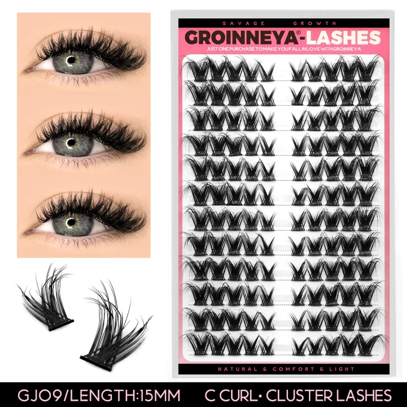Cluster Lashes Cat Eye Lashes Individual Lashes Natural Look Mixed Tray DIY Eyelash Extension Volume Lash Clusters