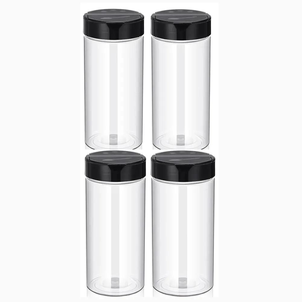 400 ml-es műanyag átlátszó fűszerdobozok shaker fedéllel fűszertartó edények konyhához és grillezéshez