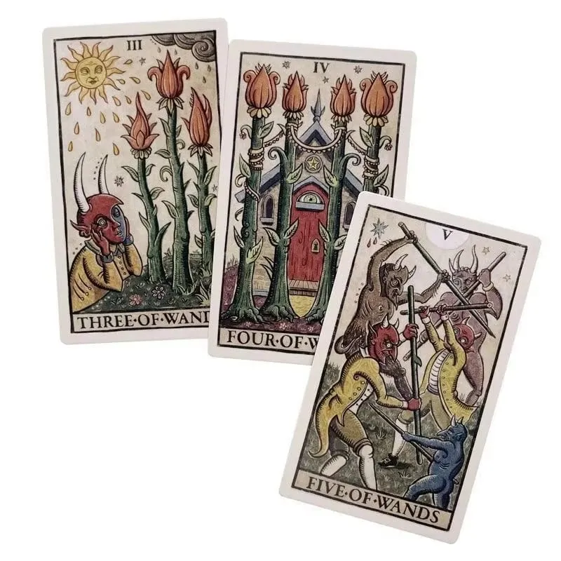 Trionfi della Luna Tarot 78 Card Deck with PDF Guidebook Fortune Telling Card Game Travel Cersion Αντίστροφος Πλανήτης Τσάκρα Zodiac