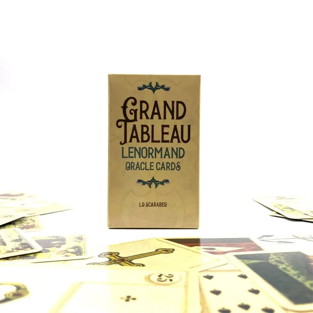 Grand Tableau Lenormand Oracle Decks חפיסת 36 מהדורת חיזוי באנגלית משחקי בוראד עם מדריך נייר