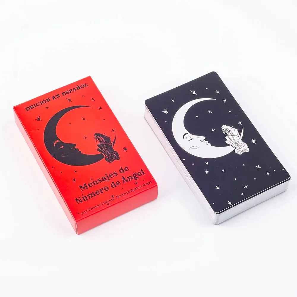 Mensajes de Número de Ángel 54Pcs Spanish Version Fate Divination Tarot Card FortuneTelling Card Games Party Board Game 10.3*6CM