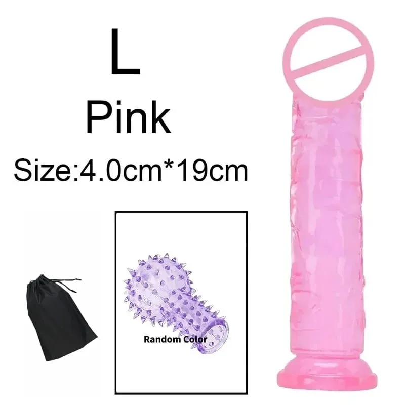 Σούπερ φθηνό 6 μεγεθών Ρεαλιστικό Soft Jelly Dildo Butt Prig βύσματα Παιχνίδι σεξ ενηλίκων για γυναίκες και άνδρες Κολπικός και πρωκτικός αυνανισμός